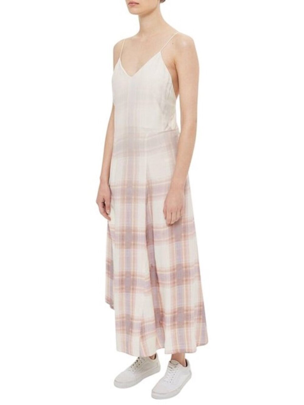 Topshop By Boutique Graduated Check Slip Midi Dress 6 small Womens NWOT